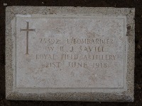 Struma Military Cemetery - Savill, William Robert John